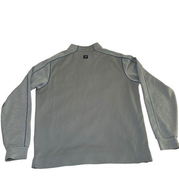 Footjoy FJ Pullover Sweatshirt Men's Size Large Gray/Blue Golf Quarter Zip - Picture 2 of 3